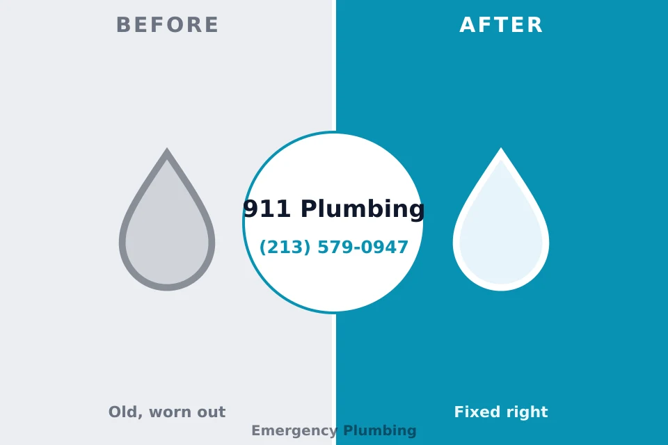 Before and after: plumbing repair Birch Bay, WA
